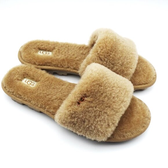 UGG AUSTRALIA Cozette Genuine Shearling Slipper in Che Color Size 8 - Picture 3 of 7